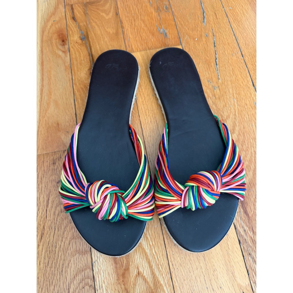 J.Crew Rainbow Knot Slides Sandals Size 8